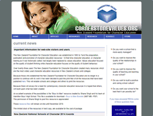 Tablet Screenshot of cornerstonevalues.org
